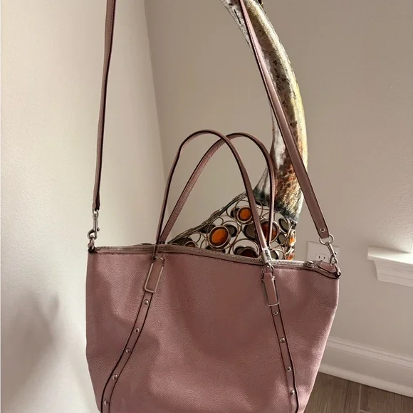 Coach Pink Tote Bag with Metallic Hardware - Picture 12 of 17